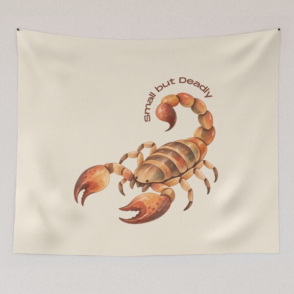 Item preview, Small but Deadly Scorpion Watercolor designed and sold by mycute-stickers.