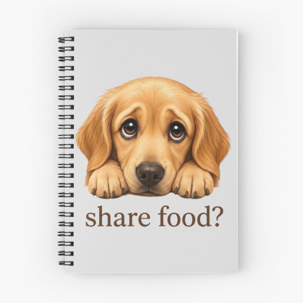 Item preview, Cute Begging Golden Retriever Puppy - "Share Food?" Funny Dog Art designed and sold by Northern Glow Art.