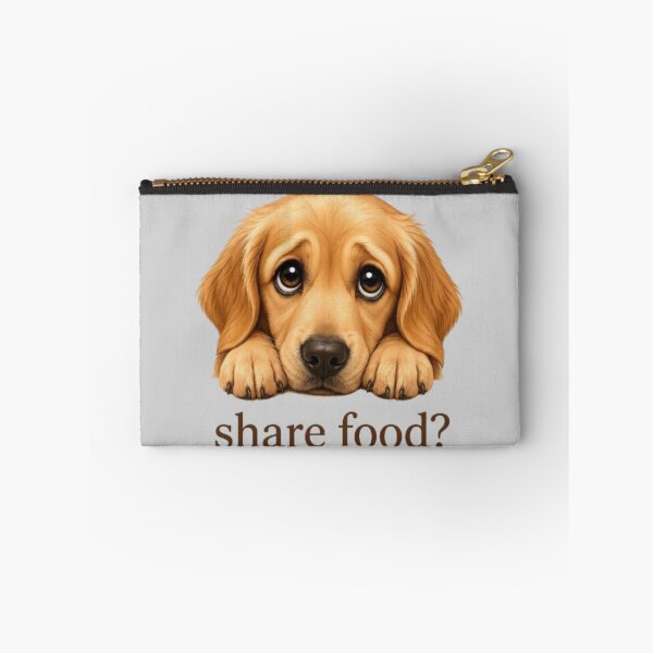 Item preview, Cute Begging Golden Retriever Puppy - "Share Food?" Funny Dog Art designed and sold by Northern Glow Art.