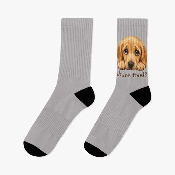 Item preview, Cute Begging Golden Retriever Puppy - "Share Food?" Funny Dog Art designed and sold by Northern Glow Art.