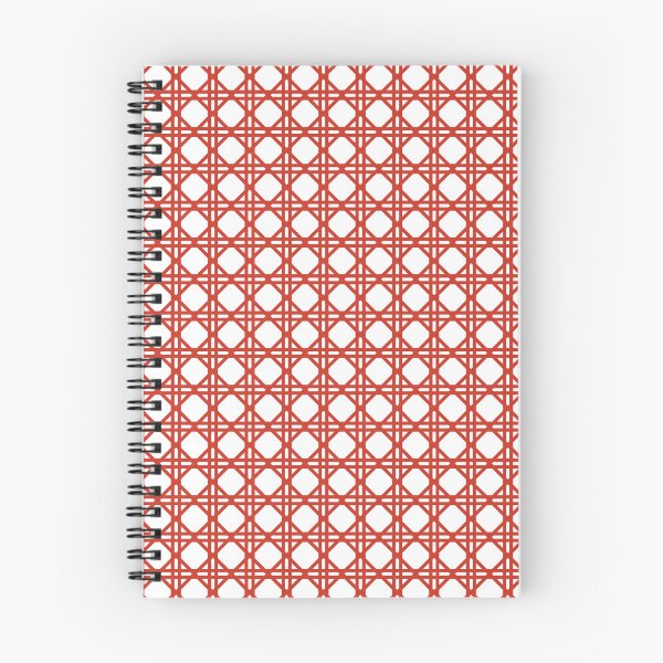 Item preview, Cane Rattan Lattice in White + Poinciana Red designed and sold by YesterdayColl.