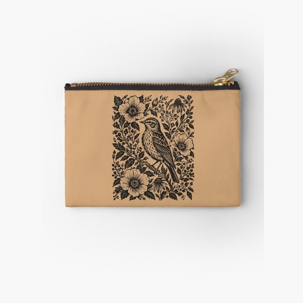 Item preview, Meadow Pipit Vintage Floral Bird Coronaria flowers designed and sold by Y-Vibes.