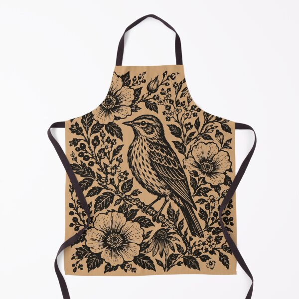 Item preview, Meadow Pipit Vintage Floral Bird Coronaria flowers designed and sold by Y-Vibes.