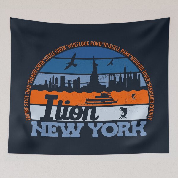 Item preview, Ilion New York Sunset Retro Vintage Local Pride Logo designed and sold by CRHPOD20.