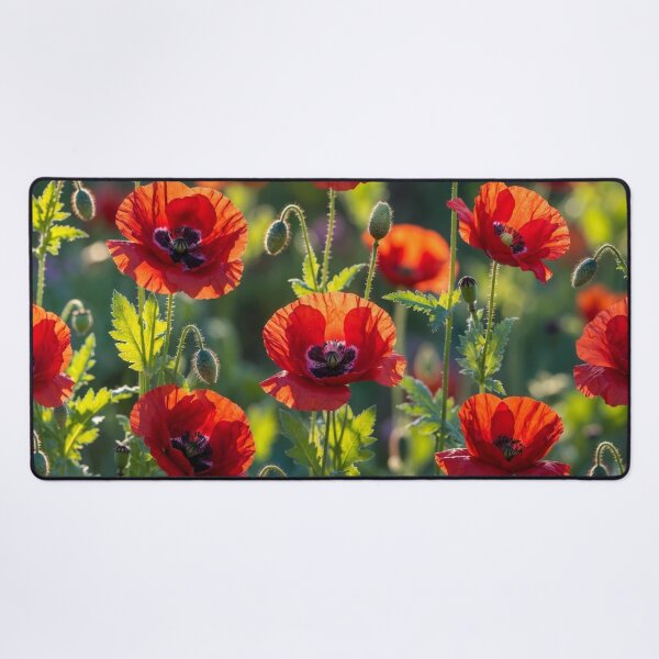 Item preview, Field Of Red Poppies Summer Nature Floral Design designed and sold by IntelliMindDesigns.