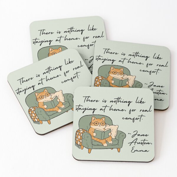 Item preview, Staying Home - Jane Austen book quote designed and sold by Mister Mipsy.