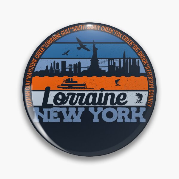 Item preview, Lorraine New York Sunset Retro Vintage Local Pride Logo designed and sold by CRHPOD20.