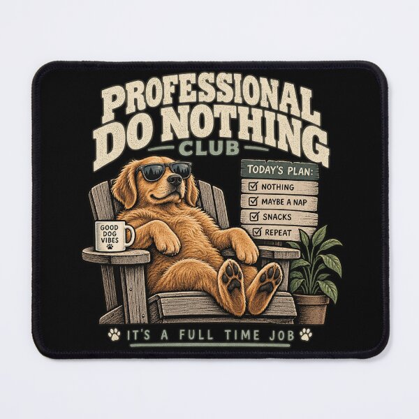 Item preview, Professional Do Nothing Club Golden Retriever designed and sold by OriginalGamer55.