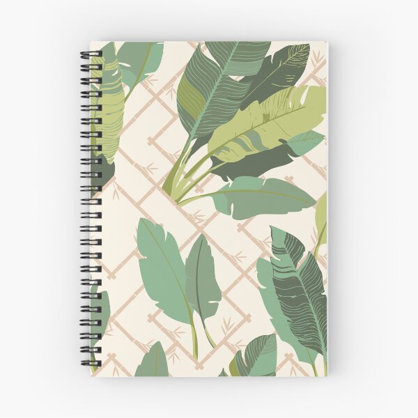 Item preview, Banana Leaf Chinoiserie Bamboo Lattice in Green and Meringue Cream designed and sold by YesterdayColl.