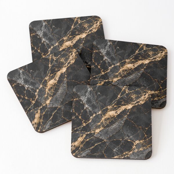 Item preview, Black and Gold Marble Luxury Pattern designed and sold by VOLLOS.