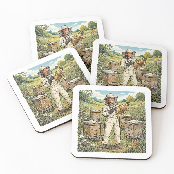 Item preview, Beekeeper Inspecting Frames In The Apiary designed and sold by eduardoroa22.