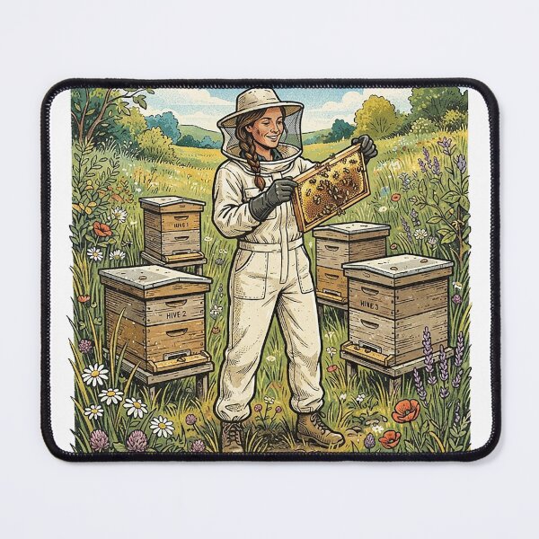Item preview, Beekeeper Inspecting Frames In The Apiary designed and sold by eduardoroa22.