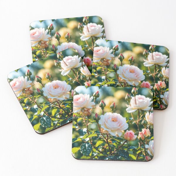 Item preview, Beautiful Pink Rose Bush Garden Floral Photography designed and sold by IntelliMindDesigns.