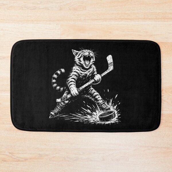 Item preview, Cat Playing Ice Hockey designed and sold by gunaone-design.