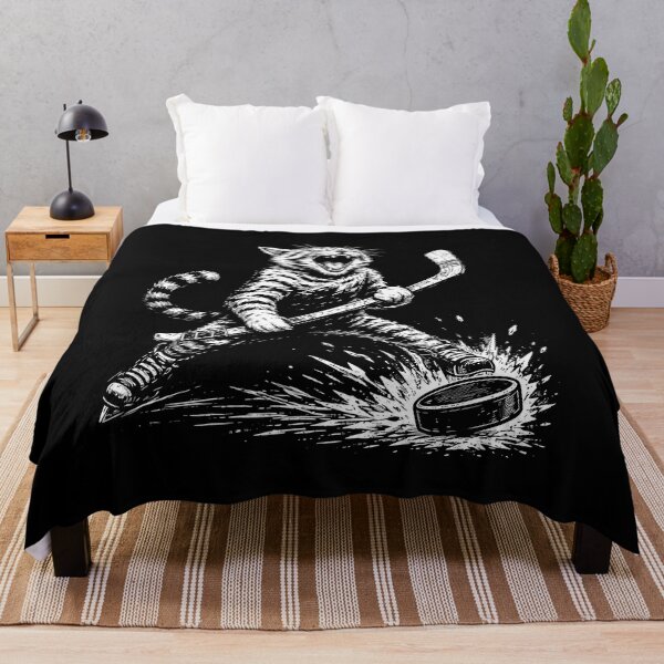 Item preview, Cat Playing Ice Hockey designed and sold by gunaone-design.