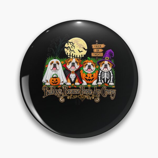 Item preview, Bulldogs Because People are Creepy Halloween Dogs Costume designed and sold by ArtByimamS.