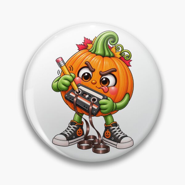 Item preview, Cassette Emergency Pumpkin – Retro Tape Nostalgia designed and sold by The Cutting Room.