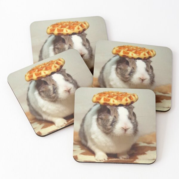 Item preview, Bunny with waffle hat designed and sold by Waste Brain.