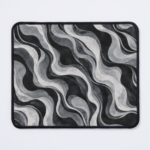 Item preview, Monochrome Marble Waves – Black Grey Abstract Flow Pattern designed and sold by HO•Designs.