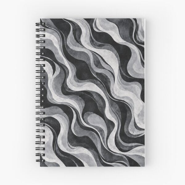 Item preview, Monochrome Marble Waves – Black Grey Abstract Flow Pattern designed and sold by HO•Designs.