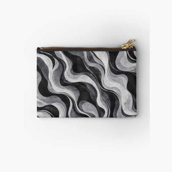 Item preview, Monochrome Marble Waves – Black Grey Abstract Flow Pattern designed and sold by HO•Designs.