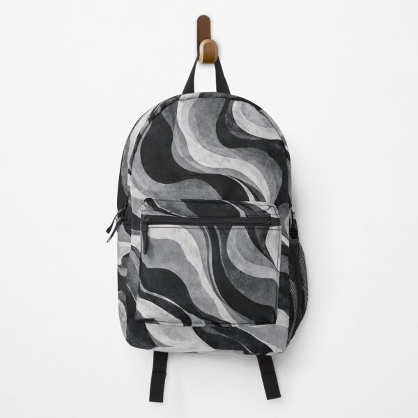 Item preview, Monochrome Marble Waves – Black Grey Abstract Flow Pattern designed and sold by HO•Designs.