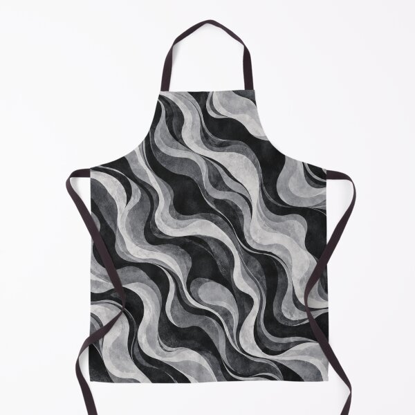 Item preview, Monochrome Marble Waves – Black Grey Abstract Flow Pattern designed and sold by HO•Designs.