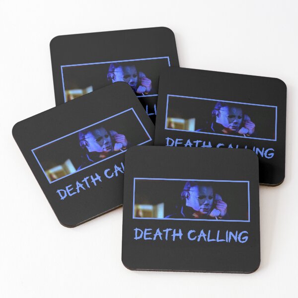 Item preview, Death Calling (In Myers-Mask Blue Text) designed and sold by Atomic Mouth Designs.