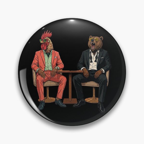 Item preview, Rooster and Bear in Tuxedos Playing Dominoes T-Shirt designed and sold by Animal Cosmic Society.