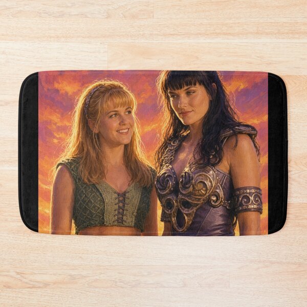 Item preview, Xenaverse Xena and Gabrielle Retro Sunset Art designed and sold by ElvisVintagePosters.