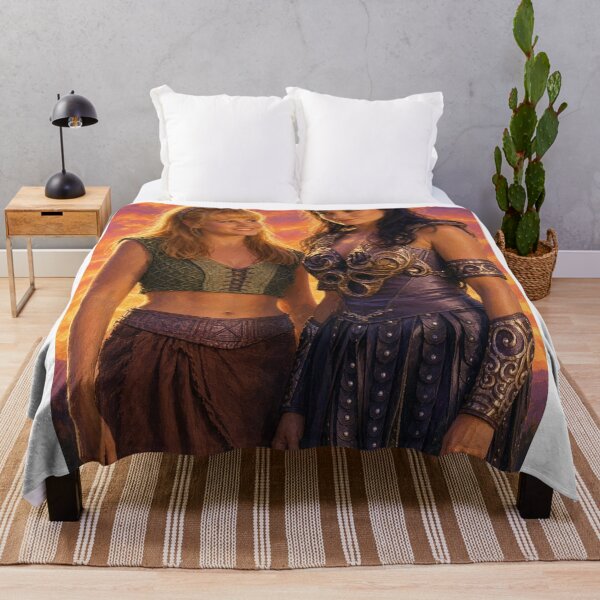 Item preview, Xenaverse Xena and Gabrielle Retro Sunset Art designed and sold by ElvisVintagePosters.