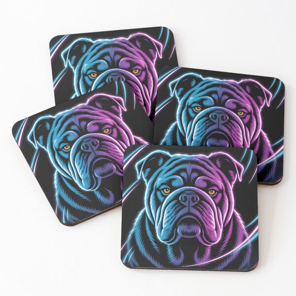 Item preview, Wrinkled Neon Bulldog Face Art designed and sold by LuisWorks.