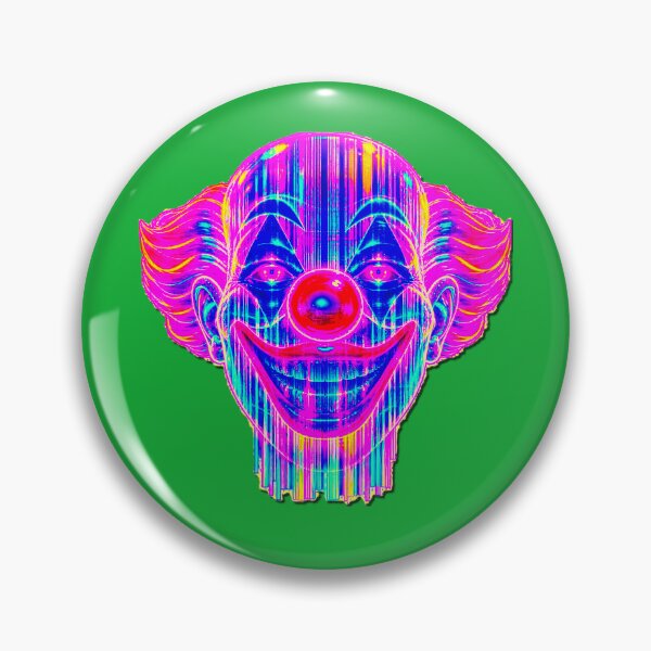 Item preview, Vaporwave Glitch Clown - Neon Weirdcore Jester  designed and sold by A E S T H E T A T A G.