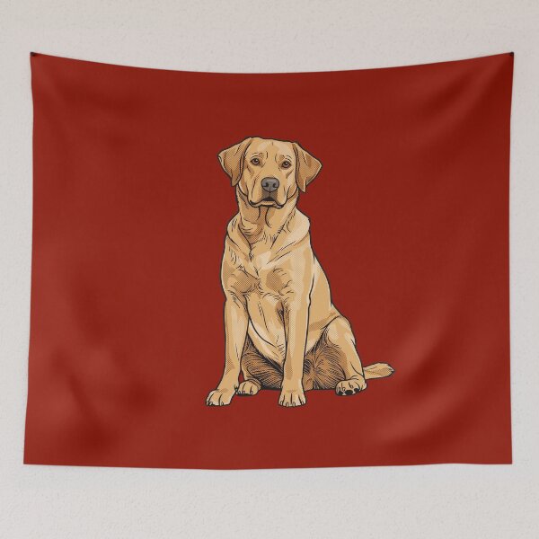Item preview, Pop Art Sitting Yellow Labrador Dog designed and sold by Terry Bain.