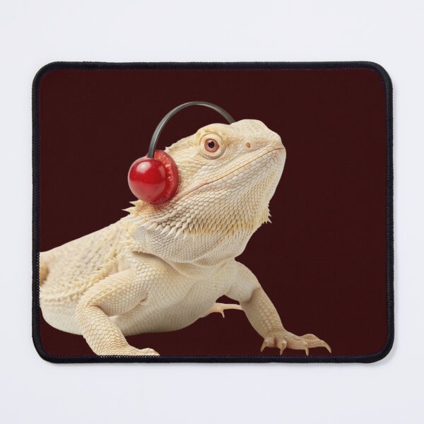 Item preview, Cute Albino Bearded Dragon with Cherry Fruit Headphones designed and sold by Sulco Design.