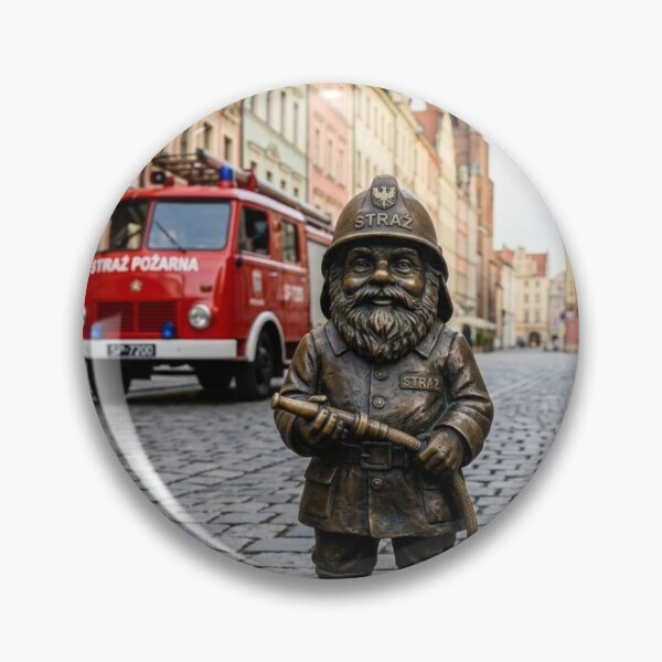 Item preview, Firefighter Gnome Art Print – Firefighter Gift, Poland Travel Decor designed and sold by Purrfecta.