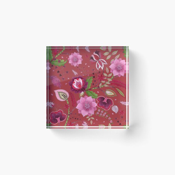 Item preview, Indian Lotus Tapestry - Pomegranate Red designed and sold by Piret Victoria Ribas.