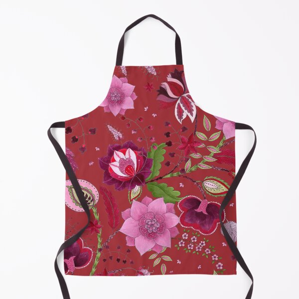 Item preview, Indian Lotus Tapestry - Pomegranate Red designed and sold by Piret Victoria Ribas.