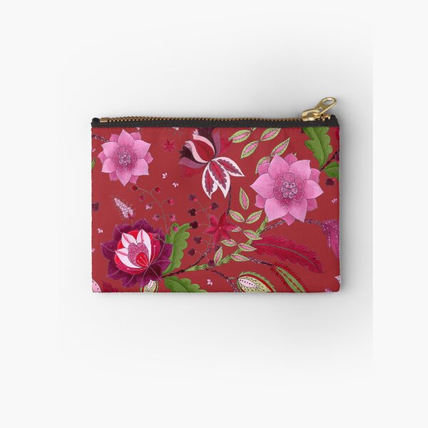 Item preview, Indian Lotus Tapestry - Pomegranate Red designed and sold by Piret Victoria Ribas.