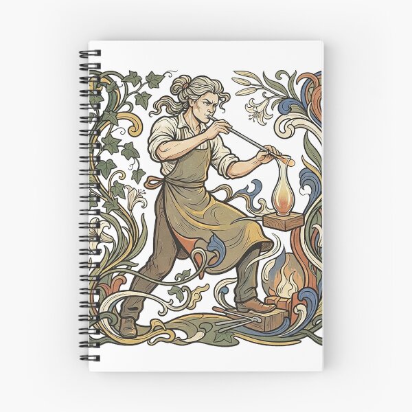 Item preview, Glassblower Shaping A Vase, Art Nouveau designed and sold by eduardoroa22.
