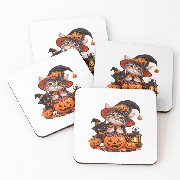 Item preview, Halloween Witch Cat – Cute Spooky Pumpkin Cat designed and sold by Purr & Pixel Studio.