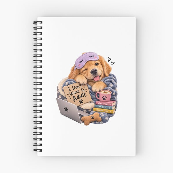 Item preview,  I Don't Want To Adult Cute Golden Retriever Puppy Design designed and sold by SimsimahLaughs.