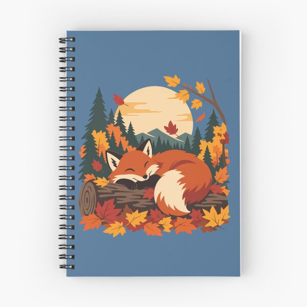 Item preview, Fox in Fall Leaves Nature Graphic designed and sold by karamram.