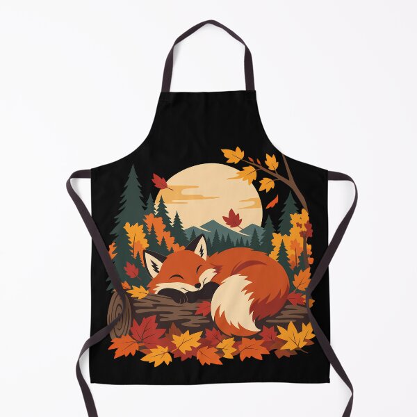 Item preview, Fox in Fall Leaves Nature Graphic designed and sold by karamram.