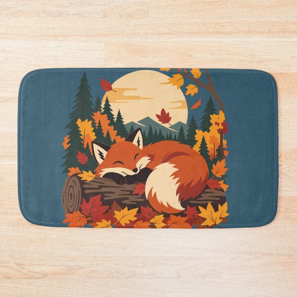 Item preview, Fox in Fall Leaves Nature Graphic designed and sold by karamram.