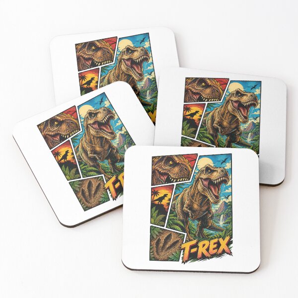 Artikelvorschau, T-Rex-Comic-Panel Jurassic Predator entworfen und verkauft von JonelleTshirts.