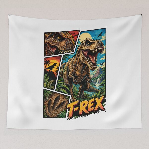 Item preview, T-Rex Comic Panel Jurassic Predator designed and sold by JonelleTshirts.