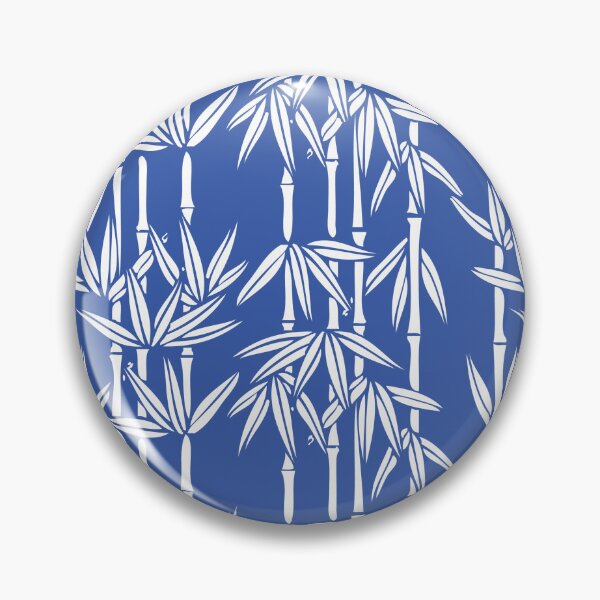 Item preview, Bamboo Rainfall in China Blue/Seashell White designed and sold by YesterdayColl.