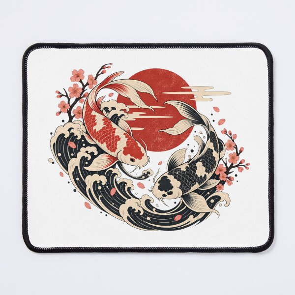 Item preview, Japanese Koi Fish & Red Sun designed and sold by Glottopia.