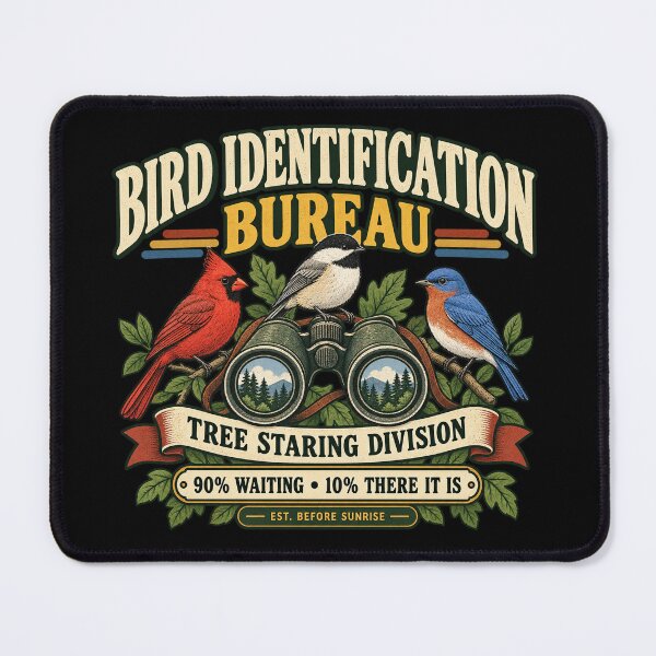 Item preview, Bird Identification Bureau Tree Staring Division designed and sold by OriginalGamer55.